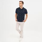 Men's Collared Half Sleeves T-Shirt , Navy Blue, small image number null