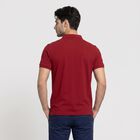 Men's Maroon Polo Neck Polo T-Shirt, मरून, small