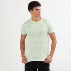 Men's Light Sage Green Crew Neck Athleisure T-Shirt, Light Green, small image number null
