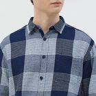 Men's Deep Midnight Navy Blue Cotton Spread Collar Casual Shirt, नेवी ब्लू, small image number null