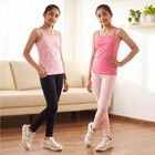 Girls Pink Cotton Sleeveless Straight Neck Vest, Pink, small