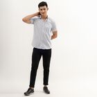 Men's Snow White Cotton Regular Collar Casual Shirt, White, small image number null