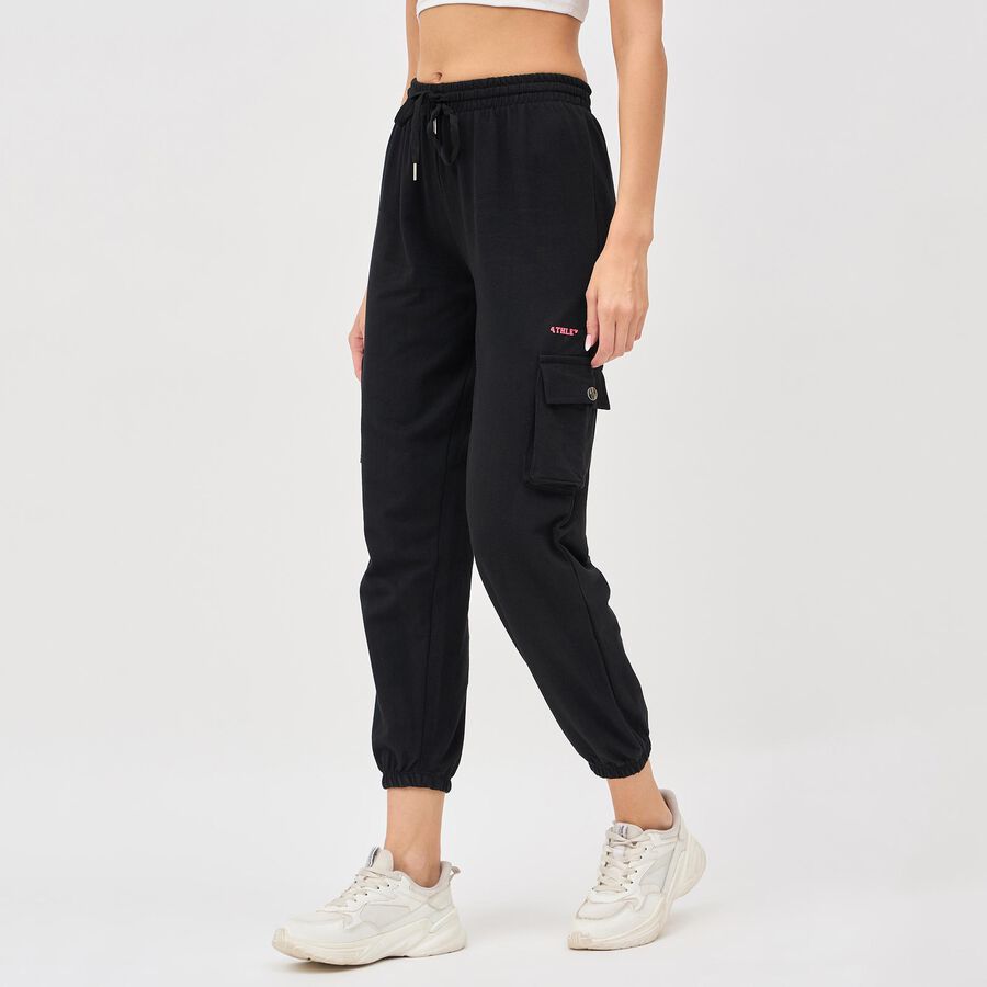 Ladies' Regular Track Pants, Black, large image number null