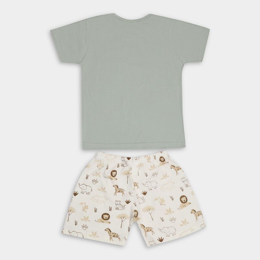 Infant Boys' 100% Cotton Baba Suit, हल्का हरा, large image number null
