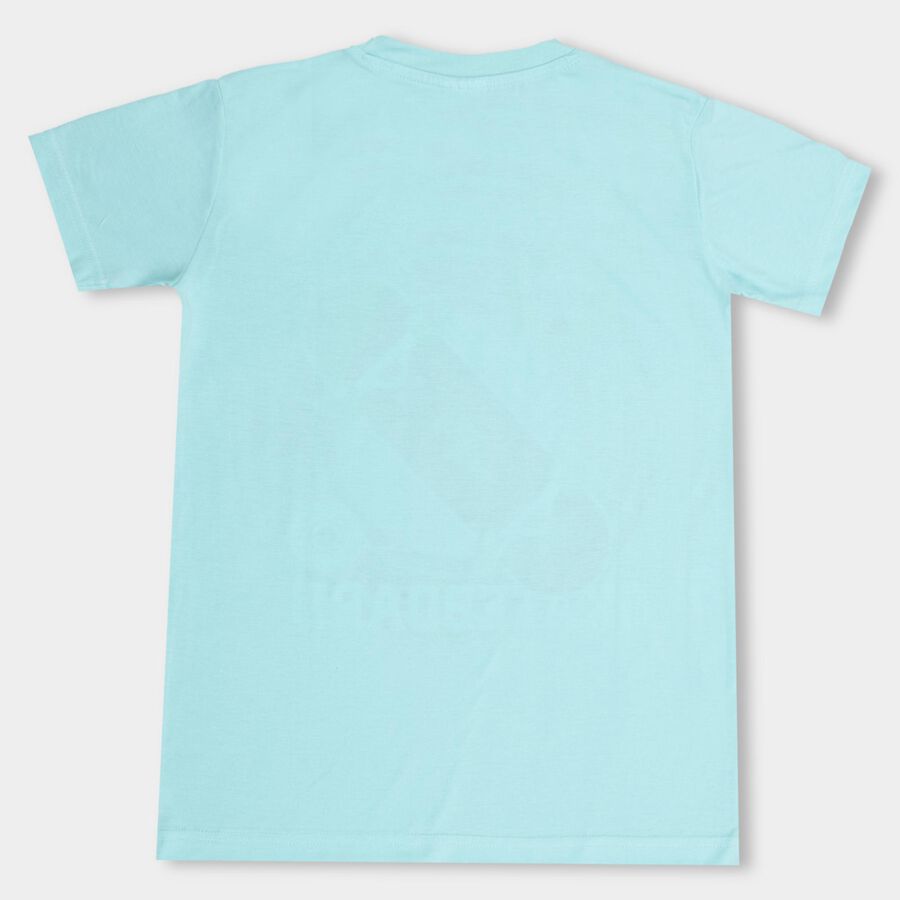 Boys' Half Sleeves T-Shirt, एक्वा, large