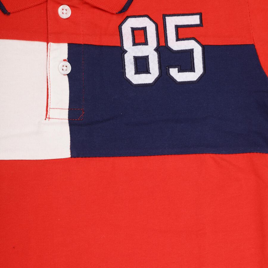 Boys' Half Sleeves T-Shirt , Red, large image number null