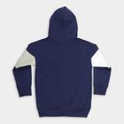 Boys Deep Midnight Navy Blue Hooded Neck Casual Sweatshirt, नेवी ब्लू, small image number null