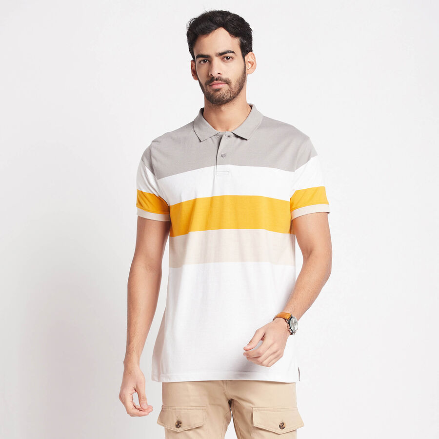 Stripes Polo Shirt, White, large image number null