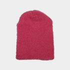 Girls' Purple Heart Detail Beanie Cap, बैंगनी, small