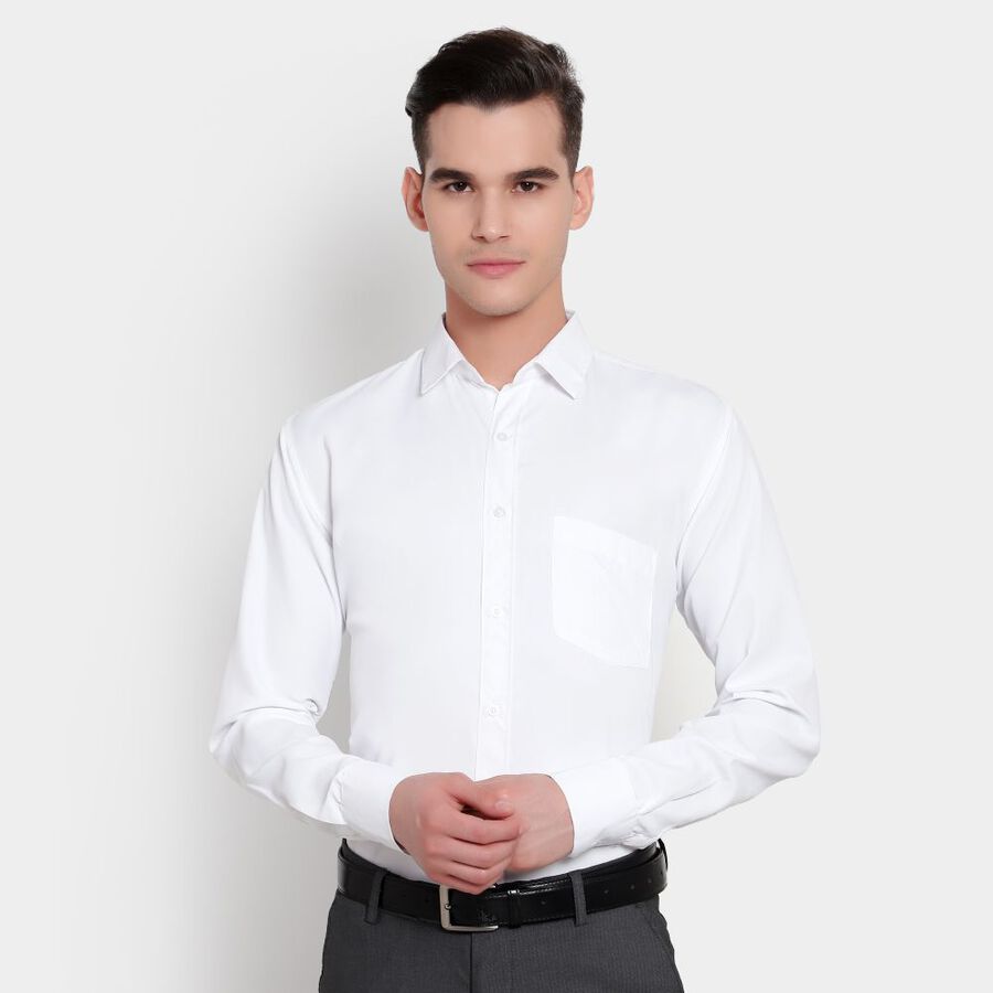 Solid Formal Shirt, White, large image number null