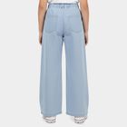 Girls Light Blue Wide Leg Pull-On Jeans, हल्का नीला, small
