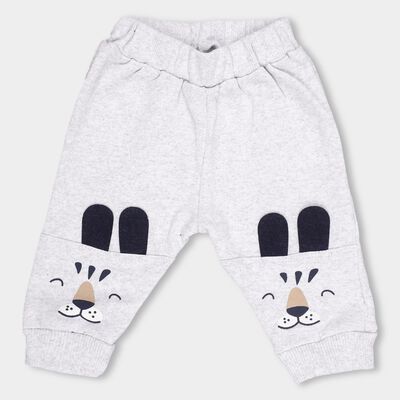 Infants Light Heather Grey Cartoon Printed Cotton Blend Pyjama