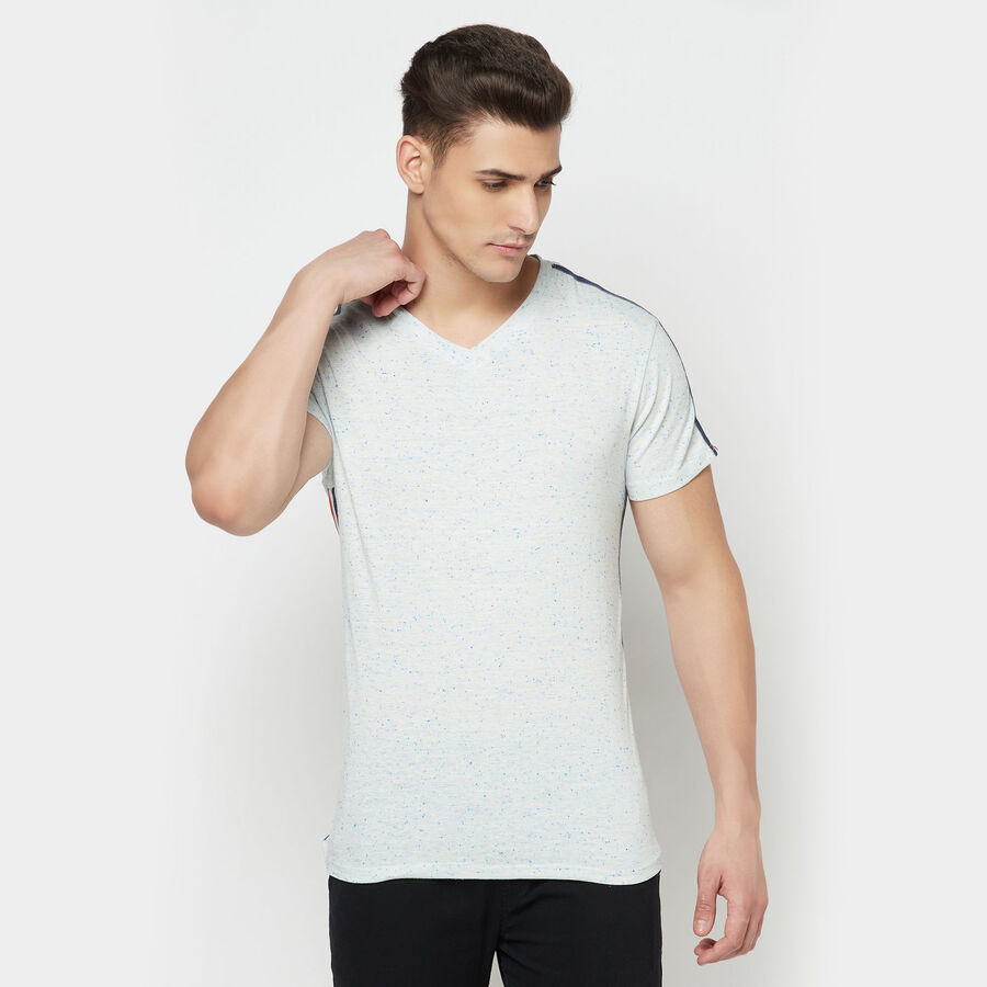V Neck T-Shirt, White, large image number null