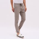 Men's Grey Slim Fit Jogger Trousers, Light Grey, small image number null