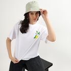 Ladies' 100% Cotton Round Neck T-Shirt, सफ़ेद, small image number null