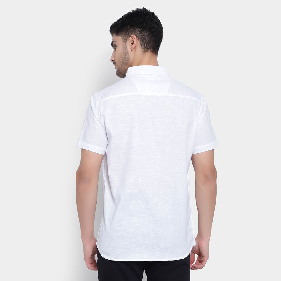 Cotton Solid Casual Shirt, White, large image number null