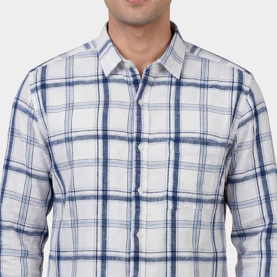 Men's Casual Shirt, सफ़ेद, large