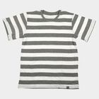 Boys Grey Crew Neck Casual Boys T-Shirt, Light Grey, small