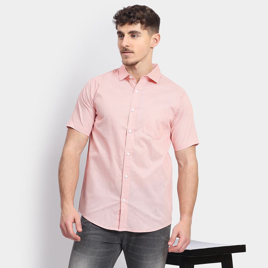 Men's 100% Cotton Casual Shirt, Pink, large image number null