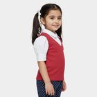 Girls' Pink V-Neck Preppy T-Shirt, Pink, small