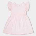 Girls' Soft Pink Ballerina Printed Fit And Flare Frock, हल्का गुलाबी, small image number null