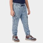 Boys' Light Blue Cargo Fit Utility Jeans, Light Blue, small