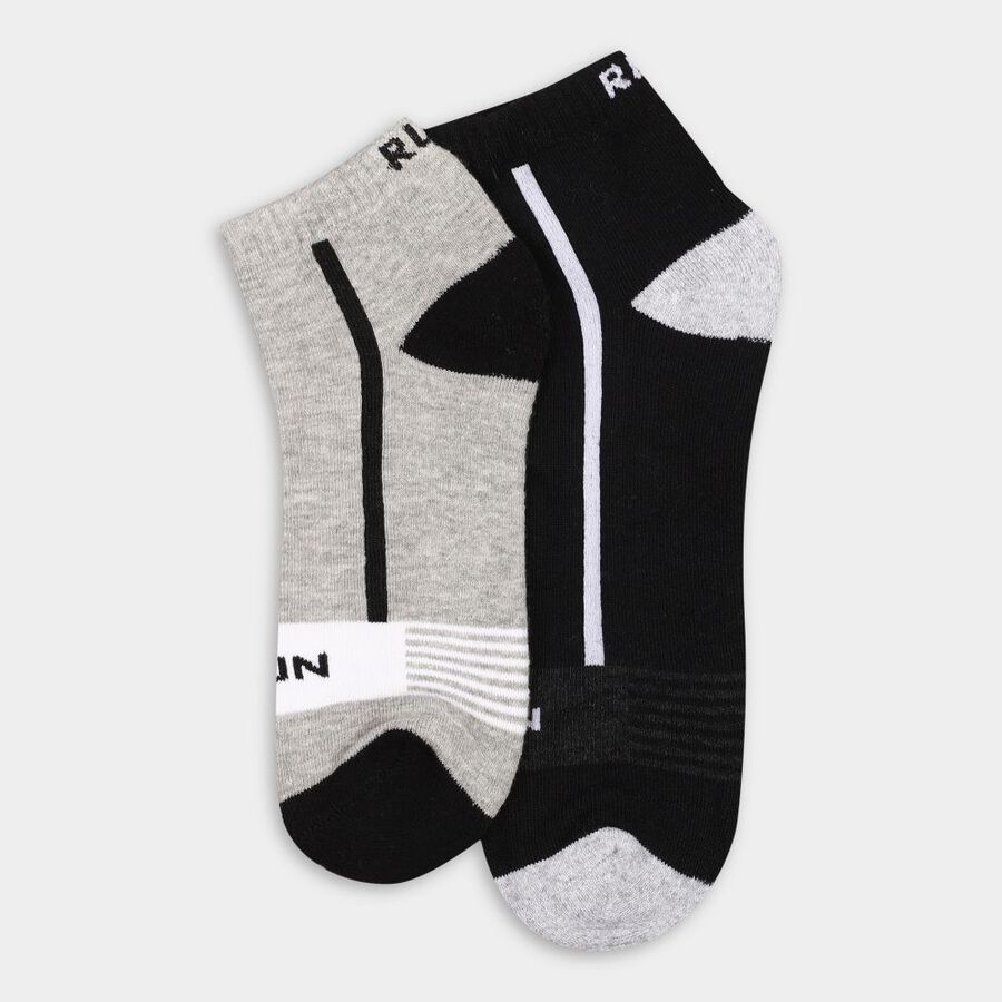 Men's Socks (Pack of 2), काला, large