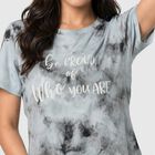 Women's Light Blue Cotton Round Neck Regular T-Shirt, नीला, small