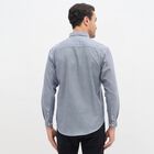 Men's Deep Midnight Navy Blue Spread Collar Casual Shirt, नेवी ब्लू, small image number null