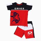 Boys' Knit Baba Suit, Red, small image number null