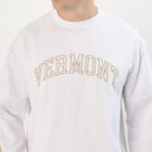 Men's Rich Eggshell White Crew Neck Casual Sweatshirt, सफ़ेद, small image number null