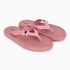 Women's Soft Pink Rubber Butterfly Flip-Flops, गुलाबी, small