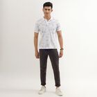 Men's Cross Pocket Slim Fit Casual Trousers , गहरा ग्रे, small image number null