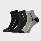 Men's Ankle Length Pack of 3 Socks ( Grey, Blue, Black ), मिश्रित हल्का ग्रे, small