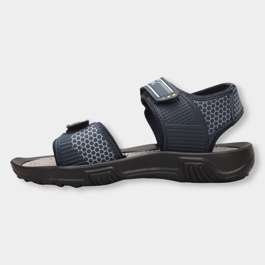 Men's Sandal With Velcro, Navy Blue, large image number null