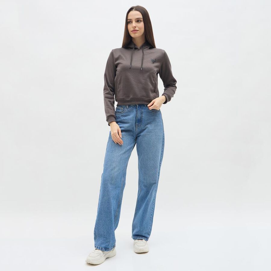 Ladies' Sweatshirt, भूरा, large image number null