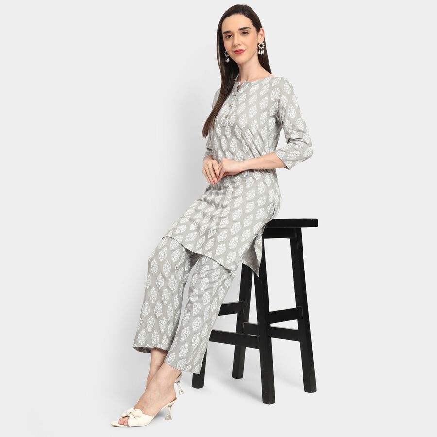 Ladies' Ethnic Set, Light Grey, large image number null