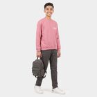 Boys' Pink Crew Neck Pullover Sweatshirt, गुलाबी, small