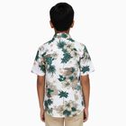 Boys White Cotton Half Sleeve Classic Casual Shirt, White, small image number null