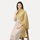 Women's Beige Solid Dupatta, गहरा पीला, small