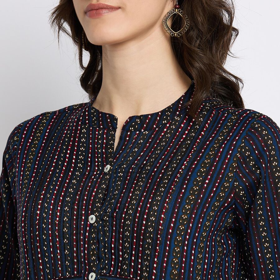 Ladies' Kurta, नेवी ब्लू, large image number null