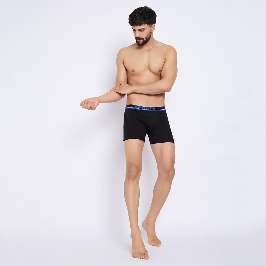 Men's 100% Cotton Trunks , काला, large image number null