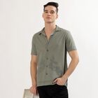 Men's Muted Sage Green Cuban Casual Shirt, हल्का हरा, small image number null