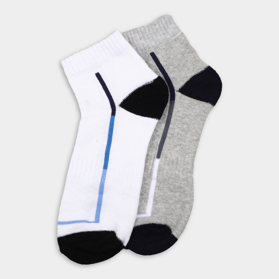 Men's Socks (Pack of 2), White, large