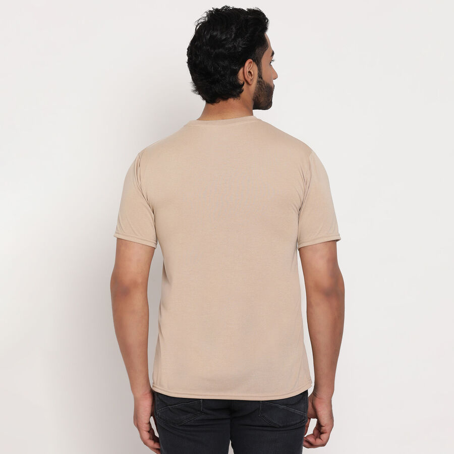 Round Neck T-Shirt, Beige, large image number null