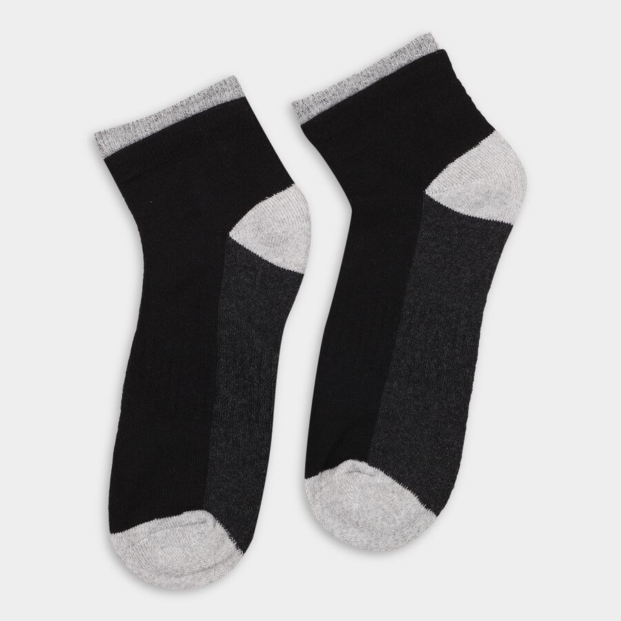 Men's Socks (Pack of 3), Black, large