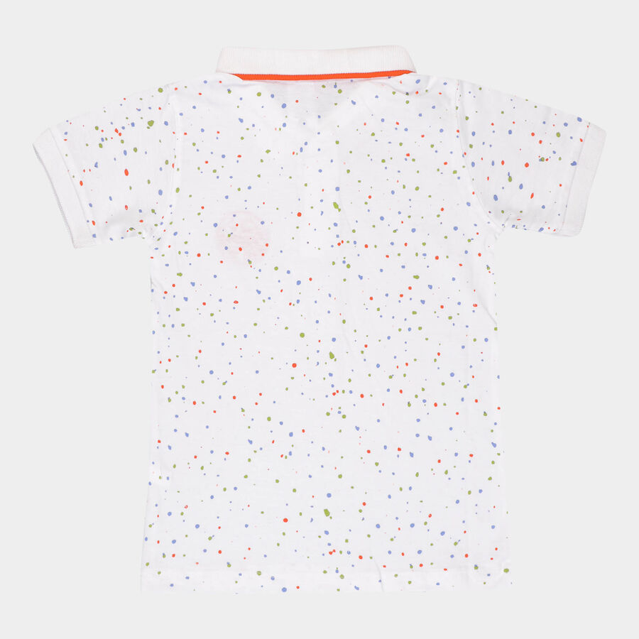 Boys Cotton T-Shirt, White, large image number null