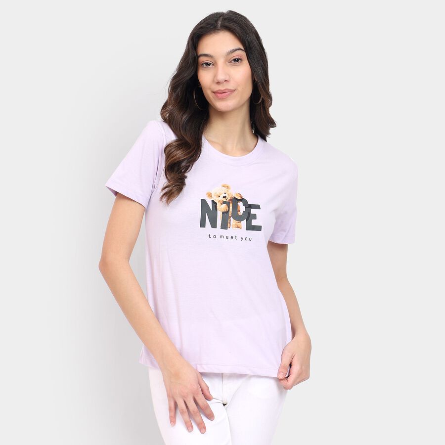 Ladies' Round Neck T-Shirt , Lilac, large image number null