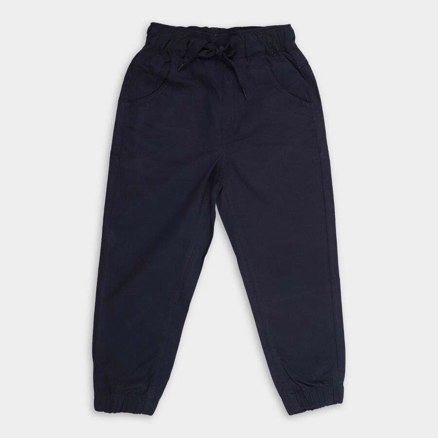 Boys'100% Cotton Trousers, नेवी ब्लू, large image number null