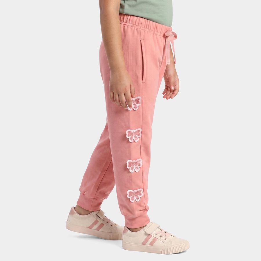 Girls Pink Jogger Butterfly Applique Pyjama, हल्का गुलाबी, large